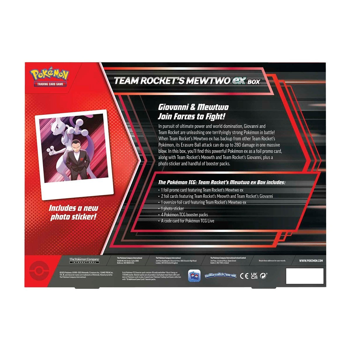 Pokémon TCG: Team Rocket's Mewtwo ex Box