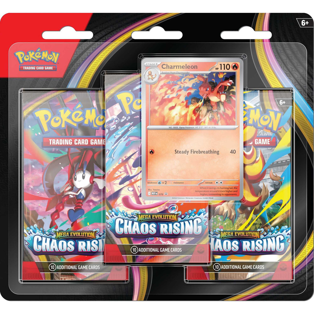 Pokémon TCG: Mega Evolution Chaos Rising - 3-Pack