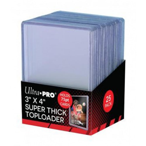 Ultra Pro toploaders 3x4 75pt rigid card sleeves 25 pack