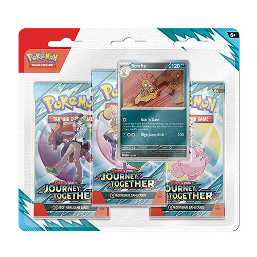Journey Together Triple Blister Pokémon S&V 9 Scrafty pack